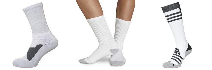 mens white sports socks